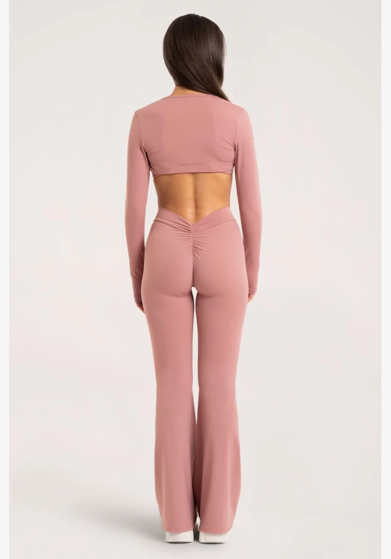 Gym Glamour leggings a zampa Deep Glow Blush