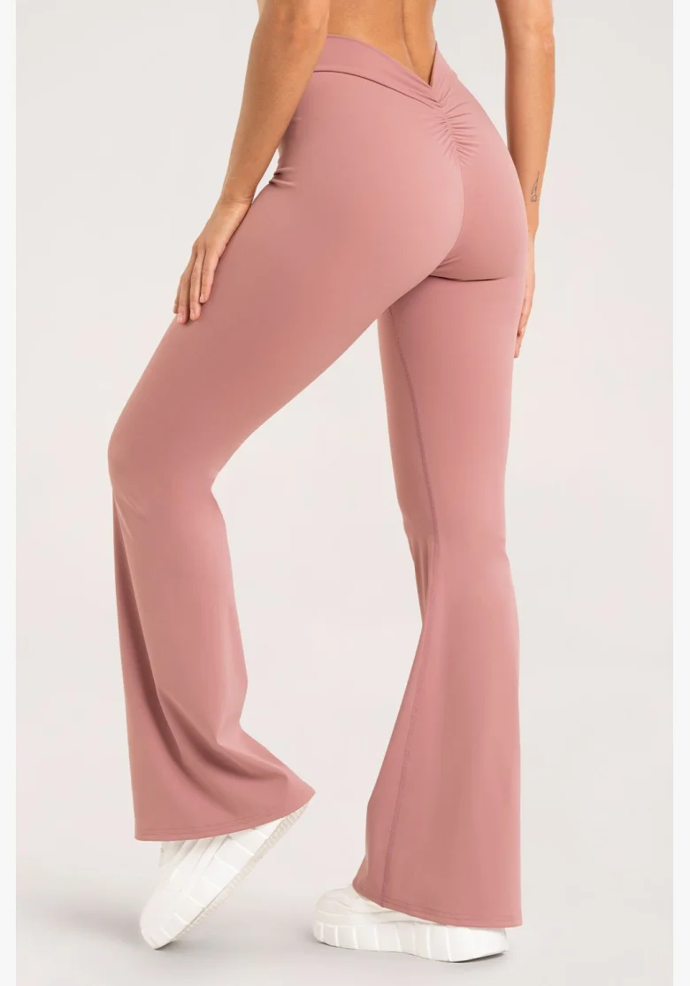 Gym Glamour leggings a zampa Deep Glow Blush