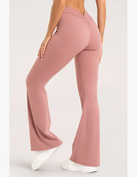 Gym Glamour leggings a zampa Deep Glow Blush