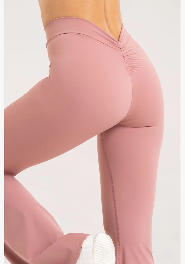 Gym Glamour leggings a zampa Deep Glow Blush