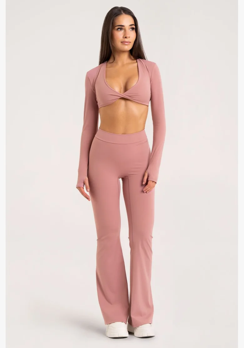 Gym Glamour leggings a zampa Deep Glow Blush