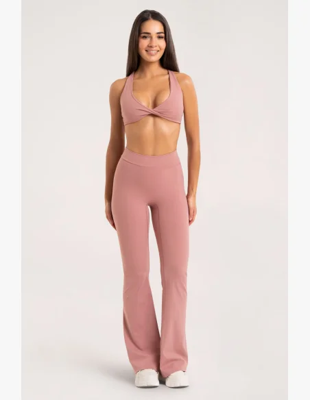 Gym Glamour leggings a zampa Deep Glow Blush