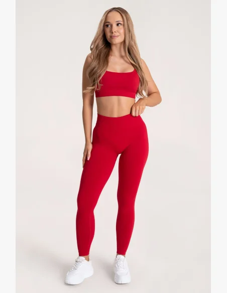 Gym Glamour Leggings Second Skin push up Rosso