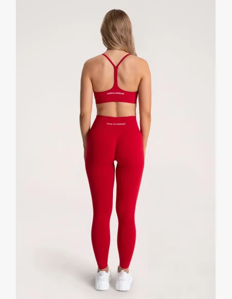 Gym Glamour Leggings Second Skin push up Rosso