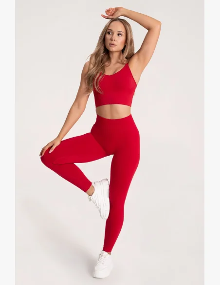 Gym Glamour Leggings Second Skin push up Rosso