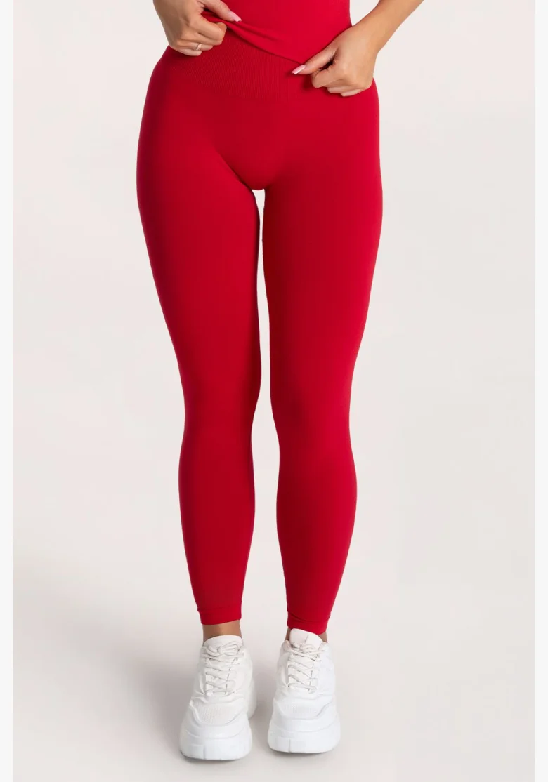 Gym Glamour Leggings Second Skin push up Rosso