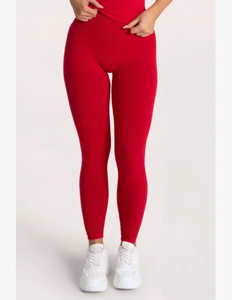 Gym Glamour Leggings Second Skin push up Rosso
