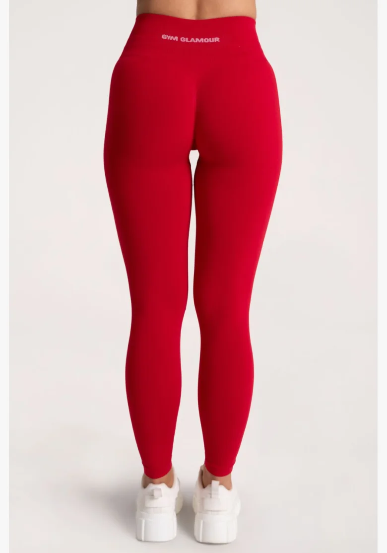 Gym Glamour Leggings Second Skin push up Rosso
