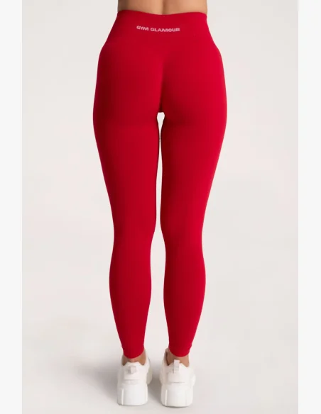 Gym Glamour Leggings Second Skin push up Rosso