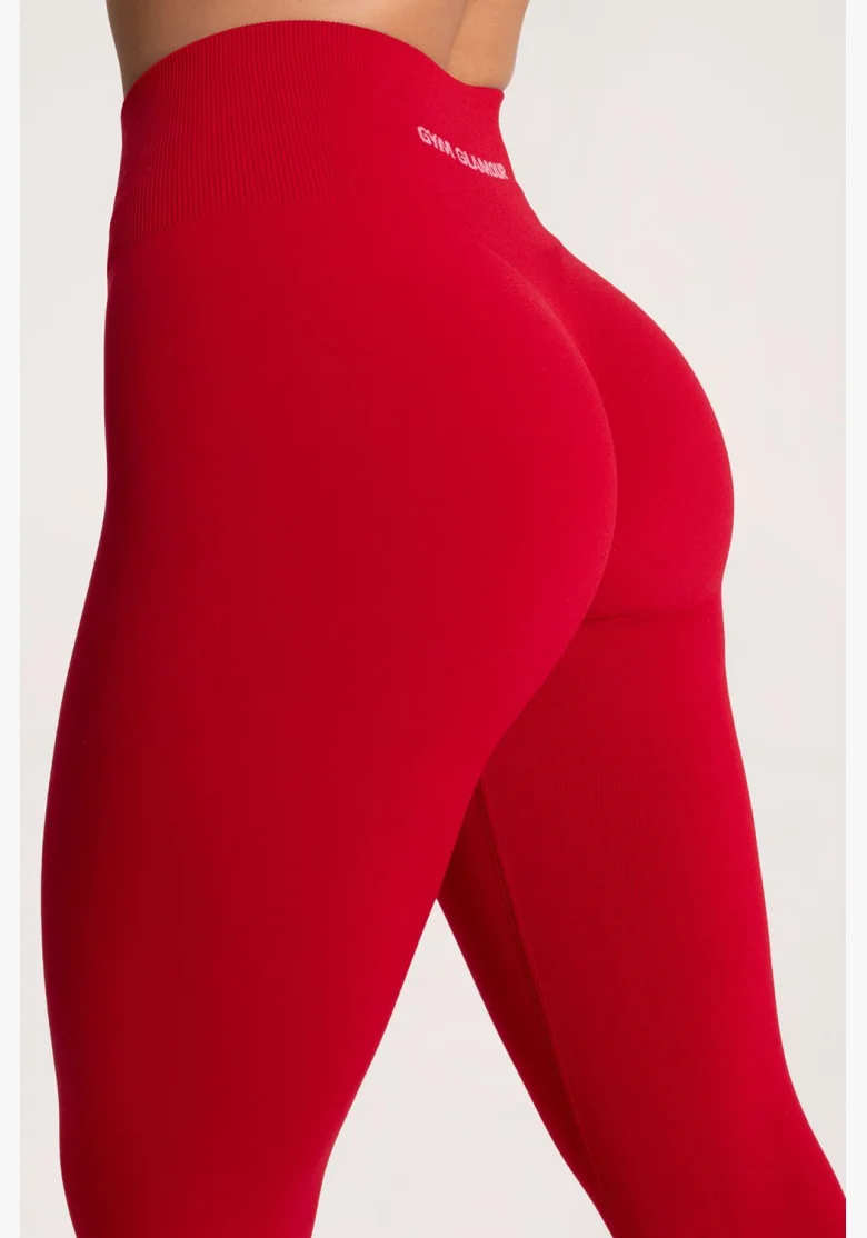 Gym Glamour Leggings Second Skin push up Rosso