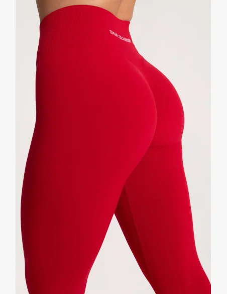 Gym Glamour Leggings Second Skin push up Rosso