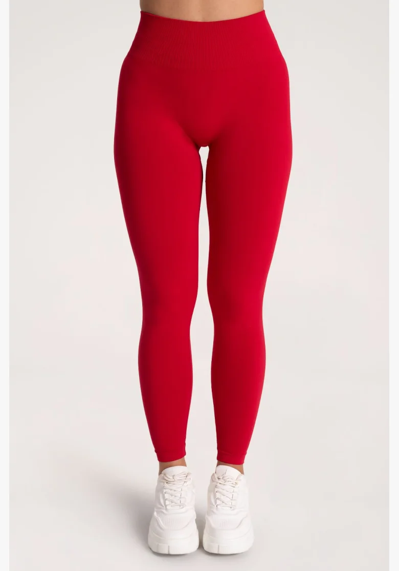 Gym Glamour Leggings Second Skin push up Rosso