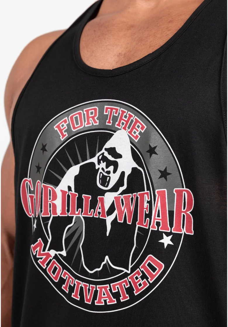 Gorilla Wear canotta da uomo Casper Stringer – nero / rosso