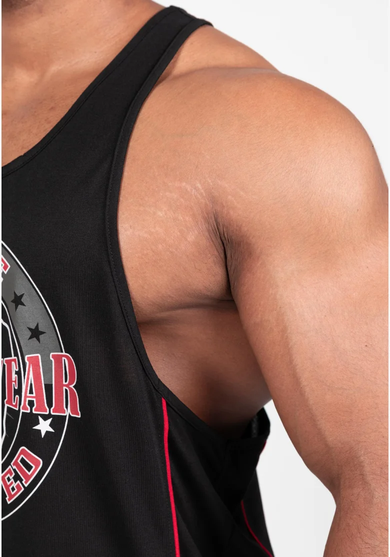 Gorilla Wear canotta da uomo Casper Stringer – nero / rosso