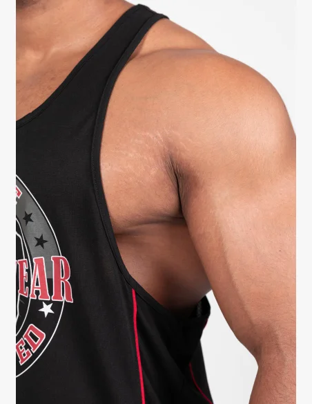 Gorilla Wear canotta da uomo Casper Stringer – nero / rosso
