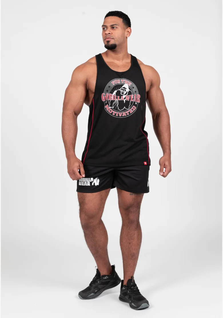 Gorilla Wear canotta da uomo Casper Stringer – nero / rosso