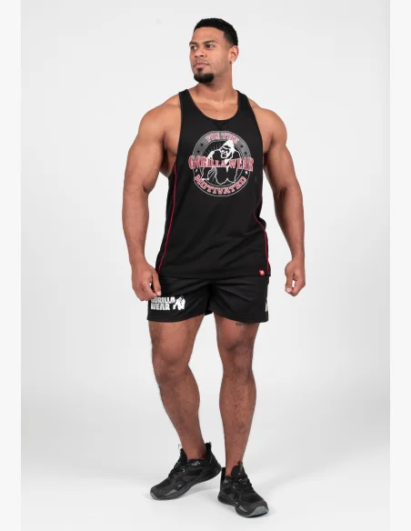 Gorilla Wear canotta da uomo Casper Stringer – nero / rosso