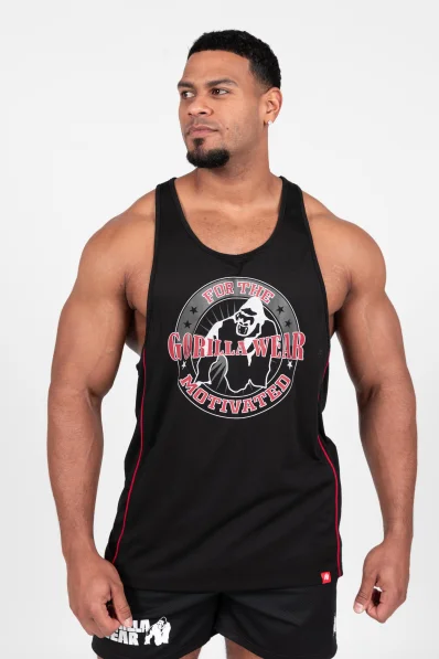 Gorilla Wear canotta da uomo Casper Stringer – nero / rosso