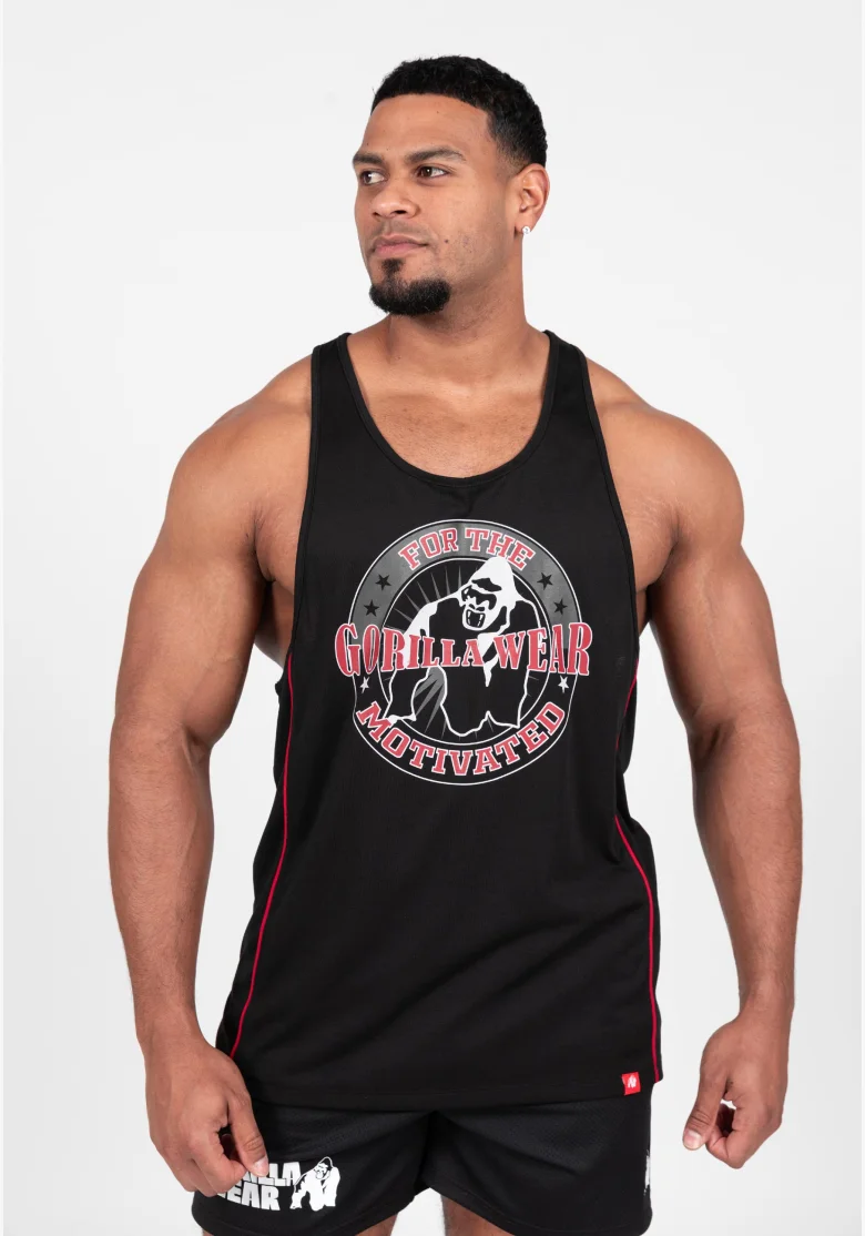 Gorilla Wear canotta da uomo Casper Stringer – nero / rosso