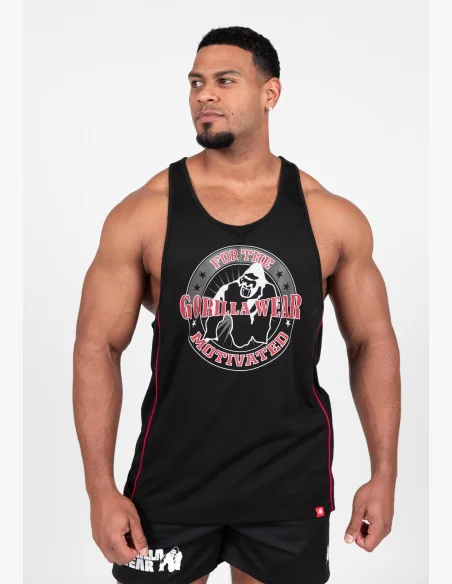 Gorilla Wear canotta da uomo Casper Stringer – nero / rosso