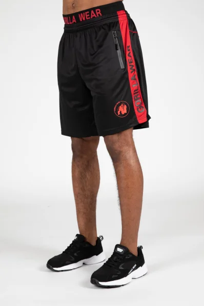 Gorilla Wear pantaloncini da uomo Atlanta – nero/rosso