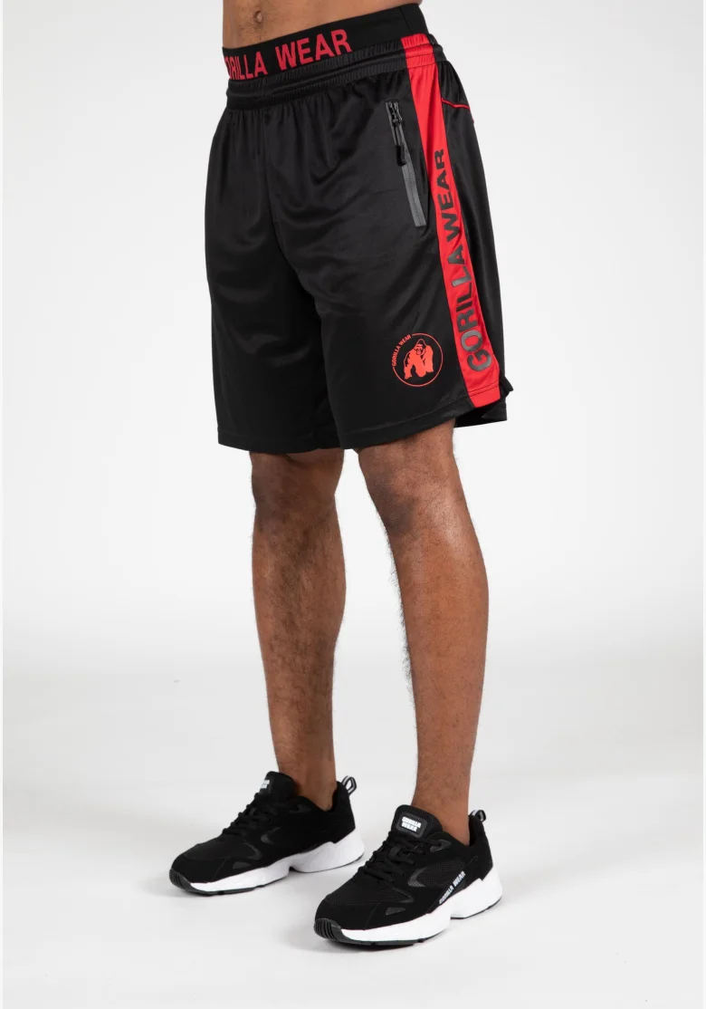 Gorilla Wear pantaloncini da uomo Atlanta – nero/rosso