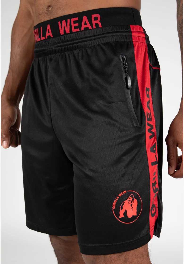 Gorilla Wear pantaloncini da uomo Atlanta – nero/rosso