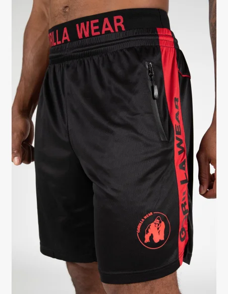 Gorilla Wear pantaloncini da uomo Atlanta – nero/rosso