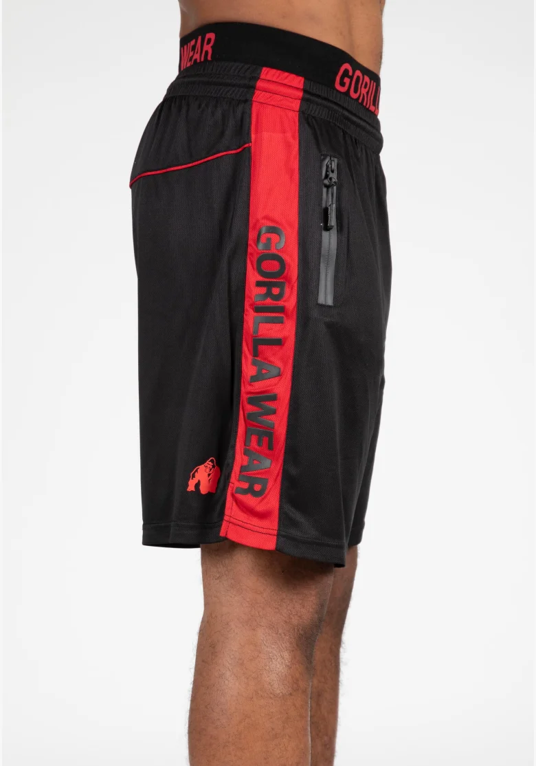 Gorilla Wear pantaloncini da uomo Atlanta – nero/rosso