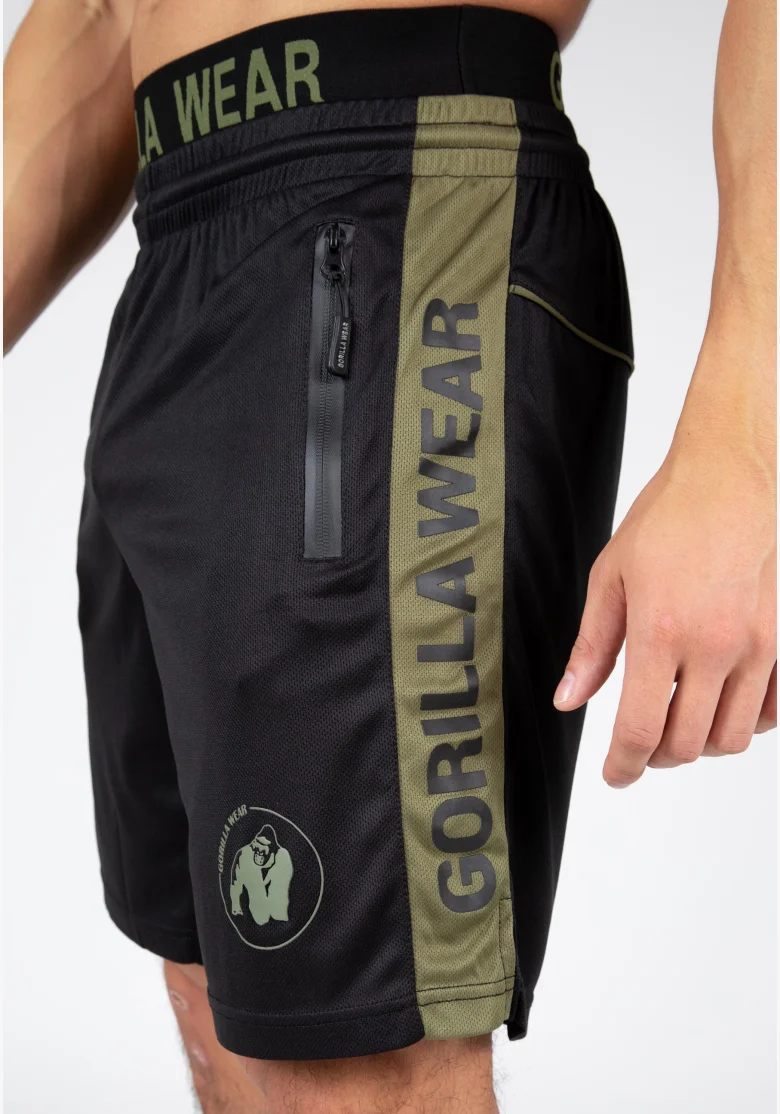 Gorilla Wear pantaloncini da uomo Atlanta – nero/verde