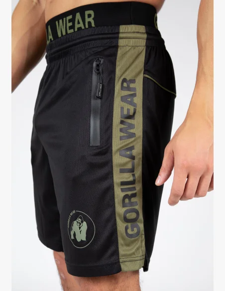 Gorilla Wear pantaloncini da uomo Atlanta – nero/verde