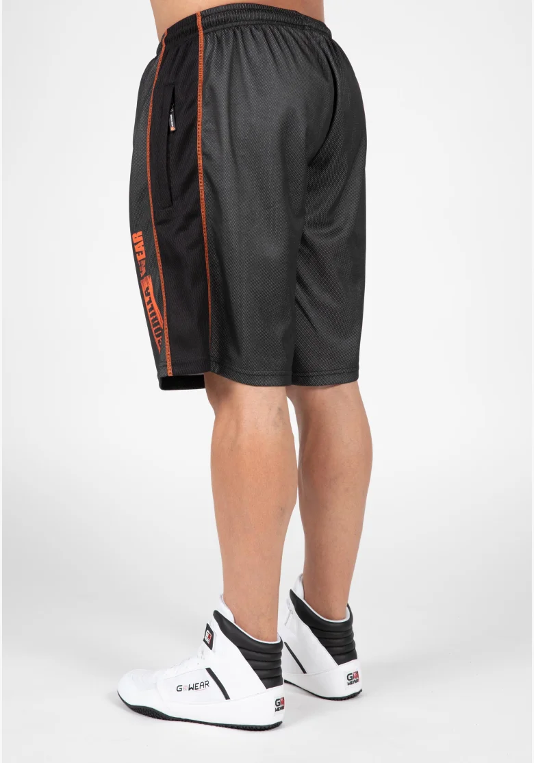 Gorilla Wear pantaloncini da uomo Wallace Mesh – grigio / arancione