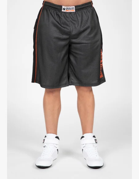 Gorilla Wear pantaloncini da uomo Wallace Mesh – grigio / arancione