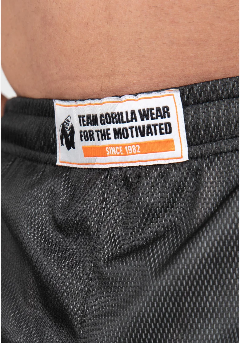 Gorilla Wear pantaloncini da uomo Wallace Mesh – grigio / arancione