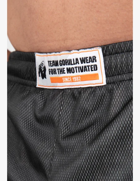 Gorilla Wear pantaloncini da uomo Wallace Mesh – grigio / arancione