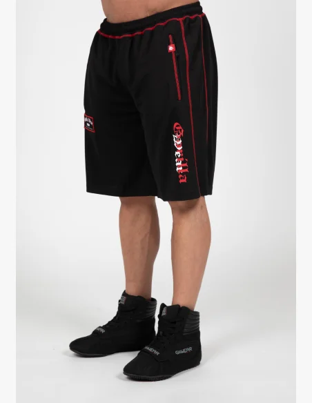 Gorilla Wear pantaloncini da uomo Marlow Mesh – nero / rosso
