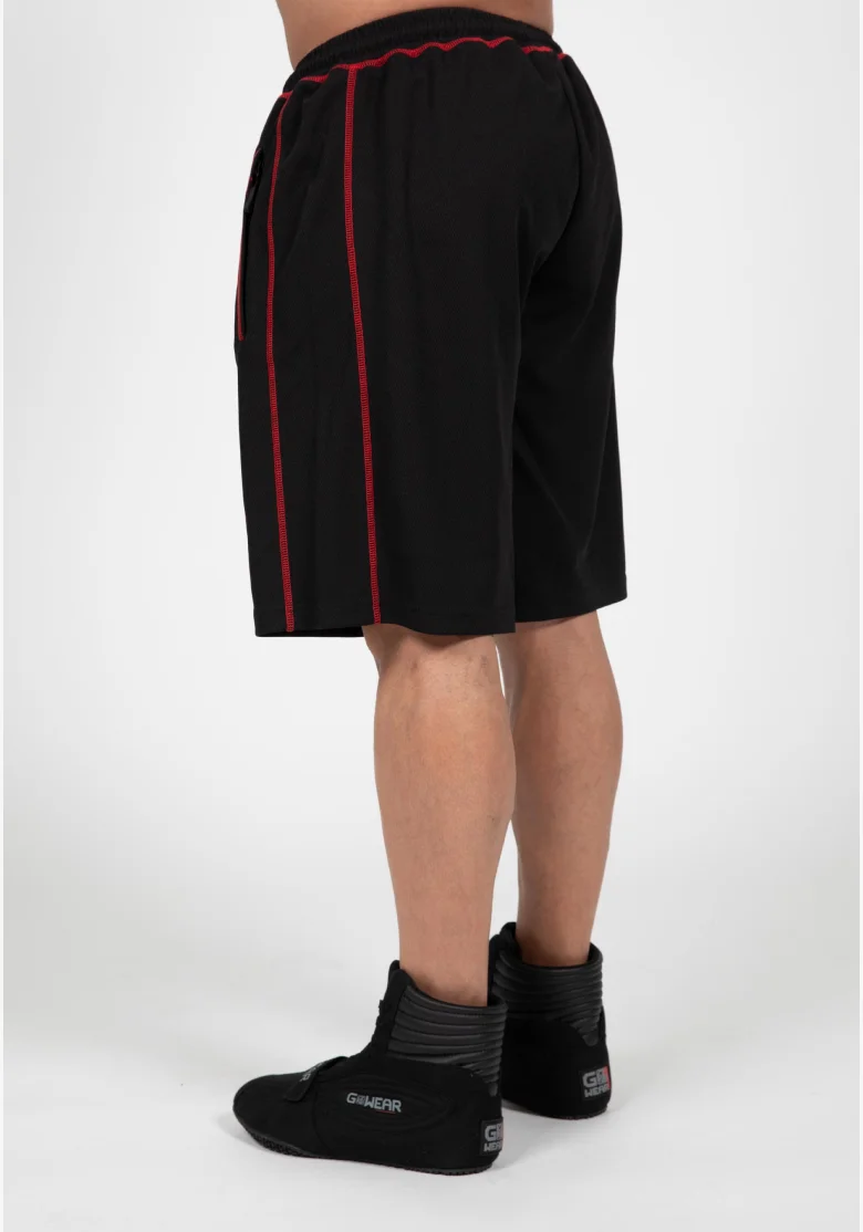 Gorilla Wear pantaloncini da uomo Marlow Mesh – nero / rosso
