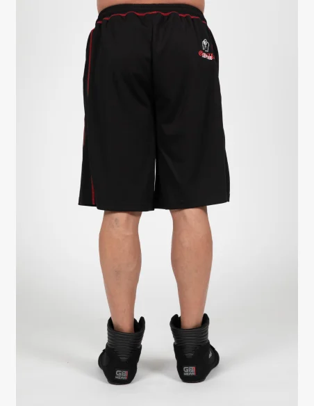 Gorilla Wear pantaloncini da uomo Marlow Mesh – nero / rosso