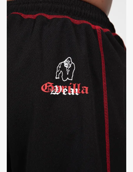 Gorilla Wear pantaloncini da uomo Marlow Mesh – nero / rosso
