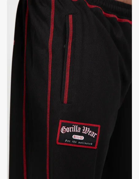 Gorilla Wear pantaloncini da uomo Marlow Mesh – nero / rosso