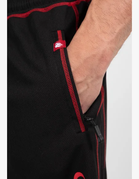 Gorilla Wear pantaloncini da uomo Marlow Mesh – nero / rosso
