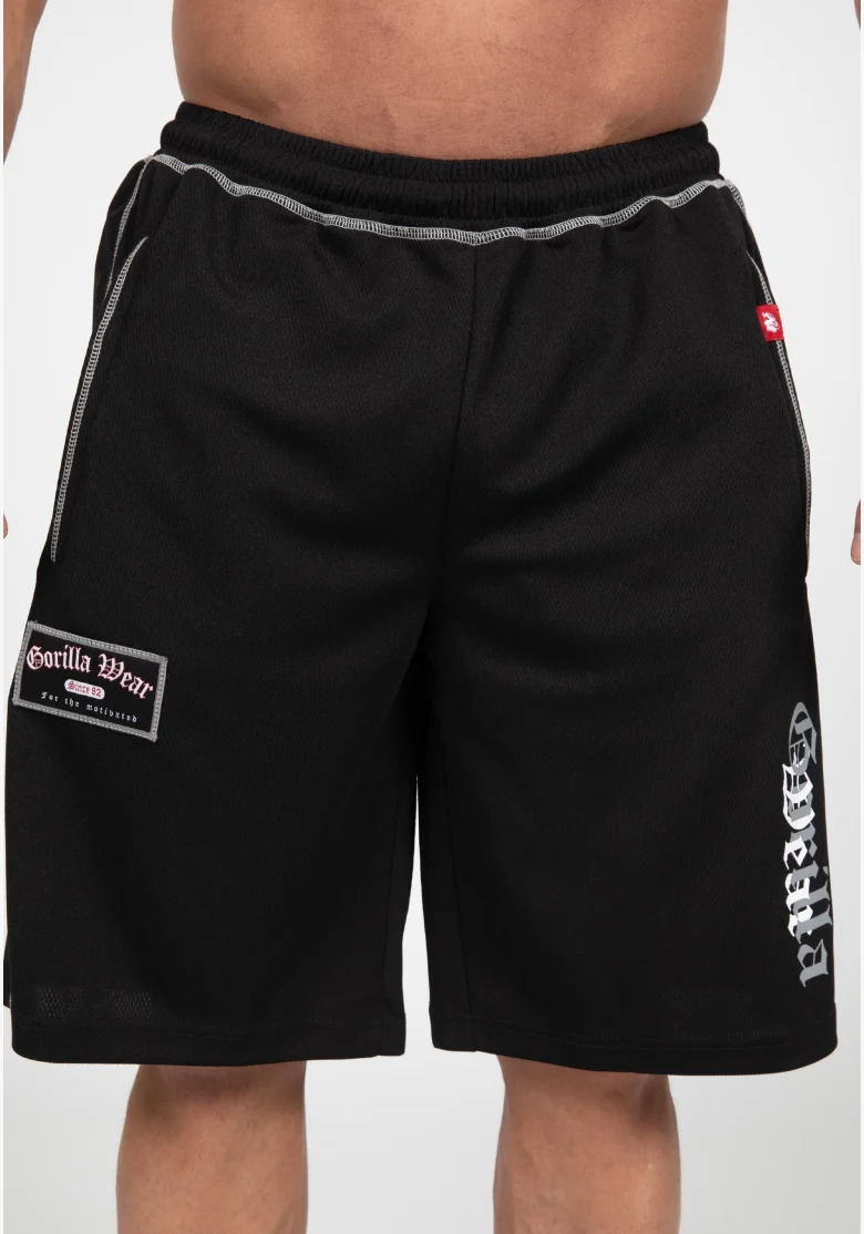 Gorilla Wear pantaloncini da uomo Marlow Mesh – nero / grigio