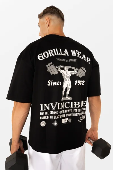 Gorilla Wear maglietta oversize da uomo Kingston – nero