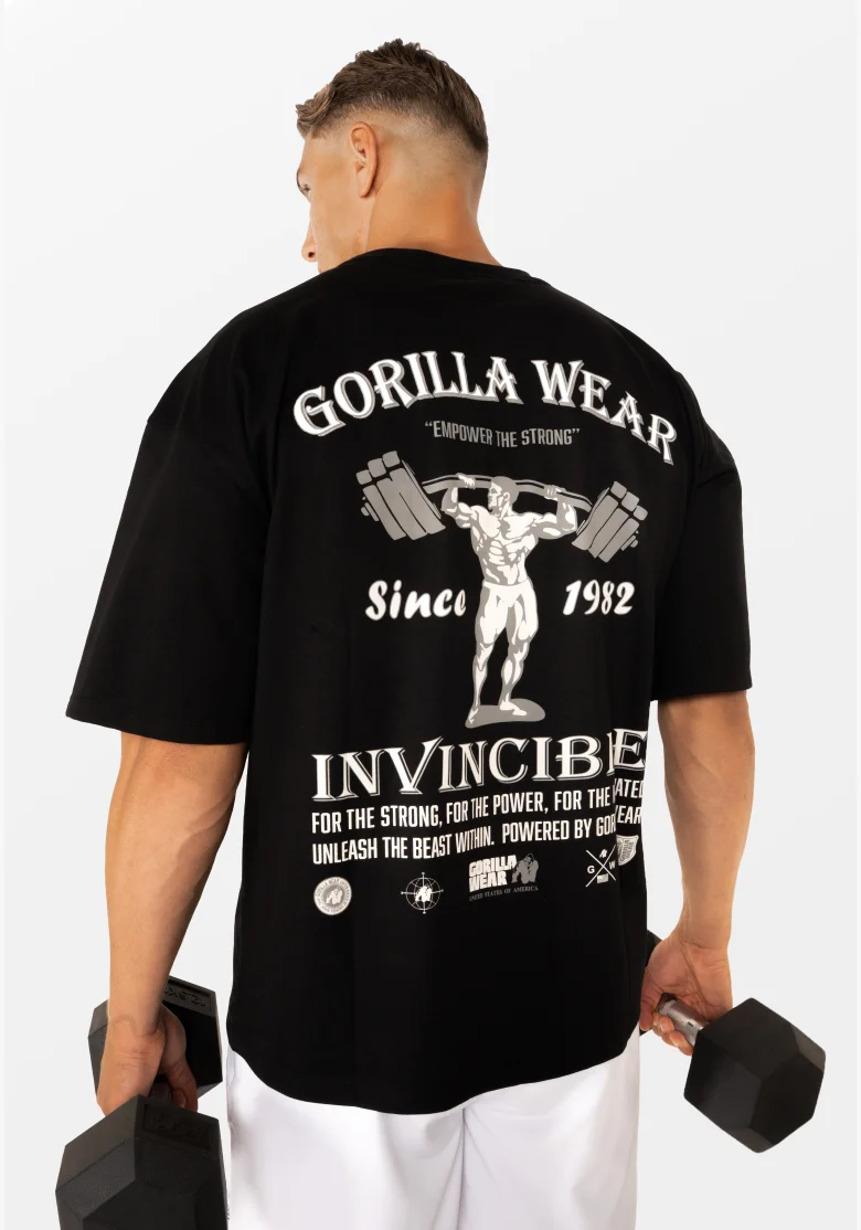 Gorilla Wear maglietta oversize da uomo Kingston – nero