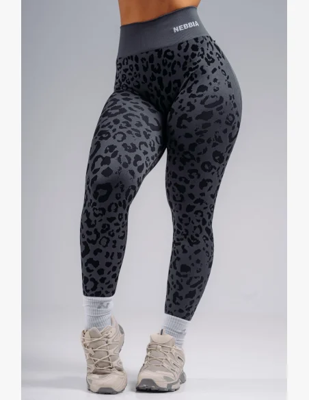 NEBBIA Leggings push-up compressivi con motivo leopardato PRIMAL nere