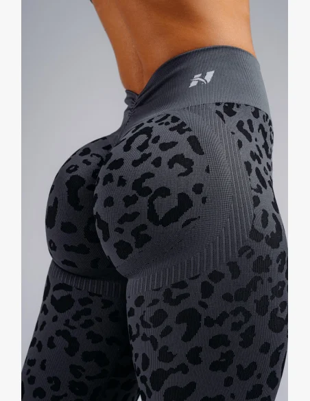 NEBBIA Leggings push-up compressivi con motivo leopardato PRIMAL nere