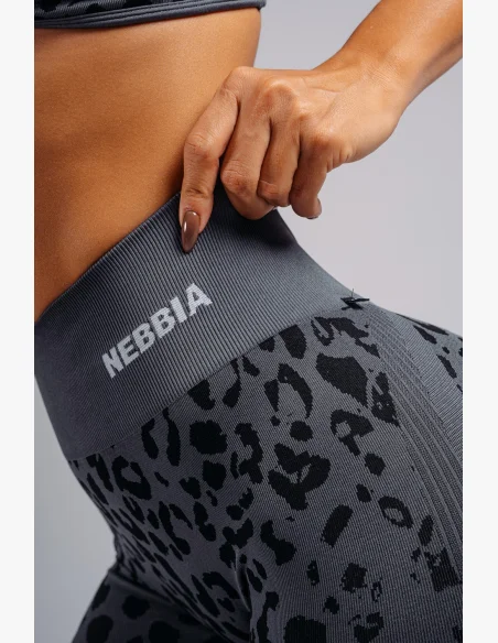 NEBBIA Leggings push-up compressivi con motivo leopardato PRIMAL nere