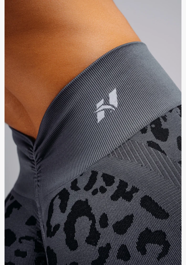 NEBBIA Leggings push-up compressivi con motivo leopardato PRIMAL nere