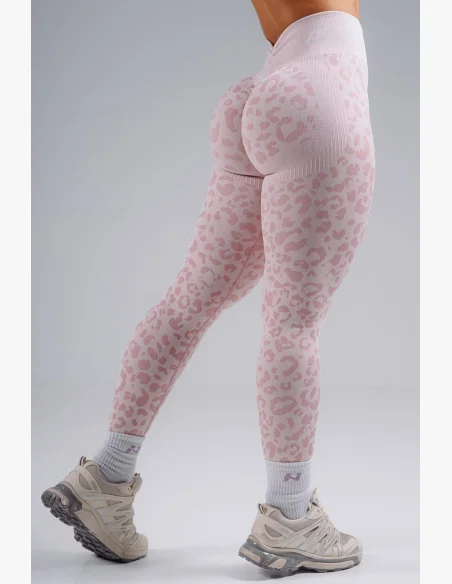 NEBBIA Leggings push-up compressivi con motivo leopardato PRIMAL rosa