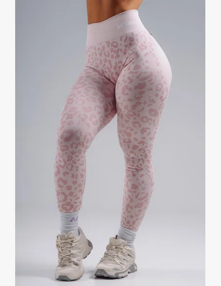 NEBBIA Leggings push-up compressivi con motivo leopardato PRIMAL rosa